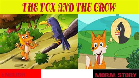 Short Story in English - THE FOX AND THE CROW | Moral Story for English. | Moral stories ...