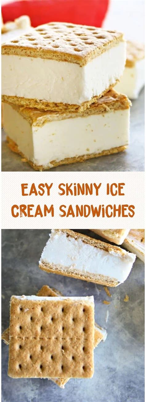 Easy Skinny Ice Cream Sandwiches #icecream #sandwiches | Low calorie ...