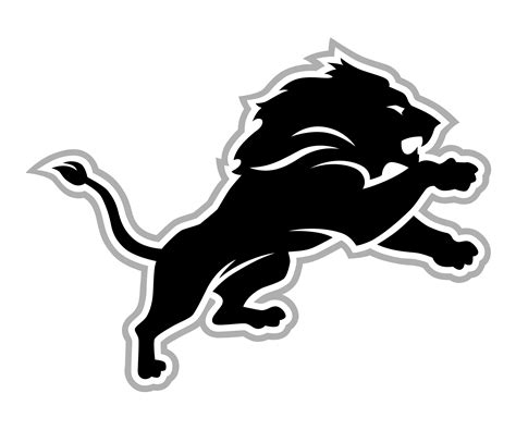 Lions Black And White Logo