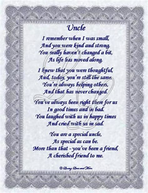 Short Poems for Uncles | Uncle poem is for that uncle who means so much ...