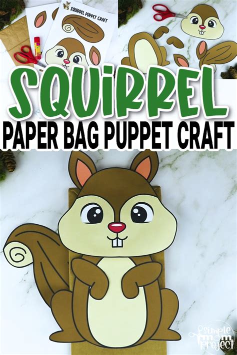 Printable Squirrel Paper Bag Puppet Template – Simple Mom Project