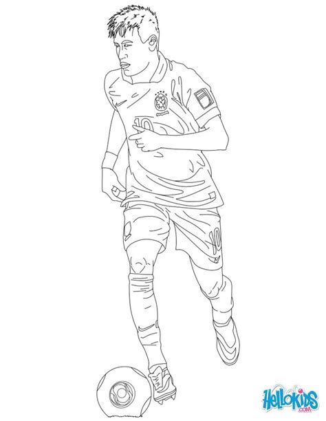 SOCCER PLAYERS coloring pages - Neymar | Sports coloring pages ...