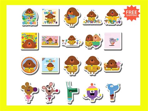 20 PCS Stickers Pack Hey Aesthetic Duggee Vinyl Colorful | Etsy