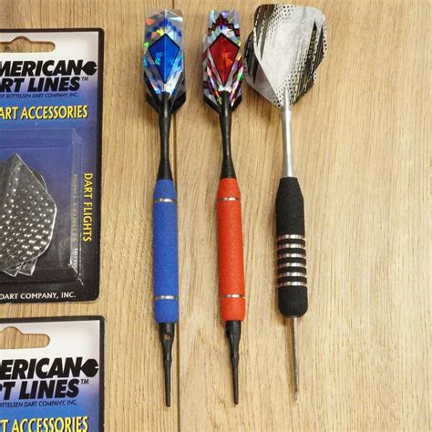 Bottelsen Dart Accessories Lot Tips Shafts Flights and 3 Shark Skin ...