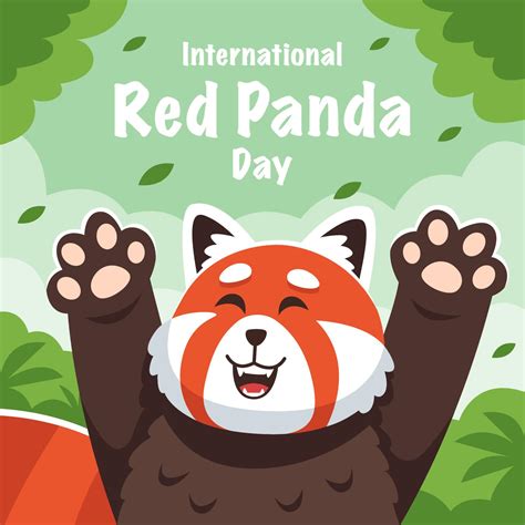 Happy International Red Panda Day Celebration 11332535 Vector Art at Vecteezy