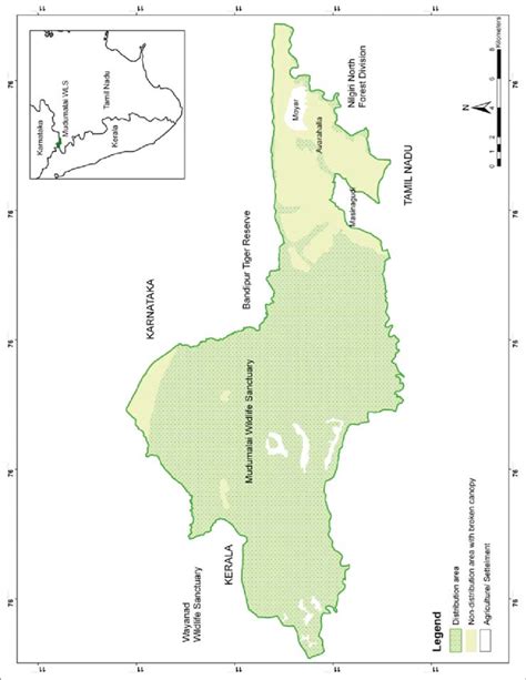 1: Map Showing the Study Area Mudumalai Wildlife Sanctuary with an... | Download Scientific Diagram