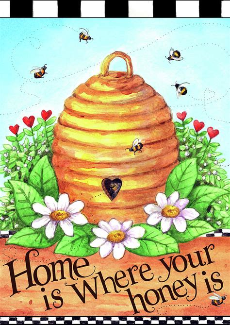 Bee Hive Home Painting by Melinda Hipsher - Pixels