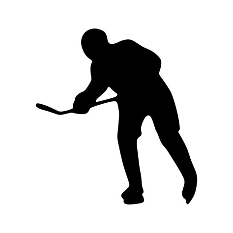 ice hockey silhouette on a white background 10778014 Vector Art at Vecteezy