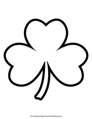 Simple Shamrock Outline Coloring Page • FREE Printable PDF from ...