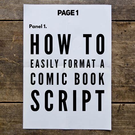 How to Easily Format a Comic Book Script — Kenny Porter