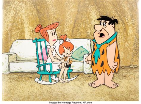 The Flintstones Fred, Wilma, and Pebbles Production Cel and Master ...