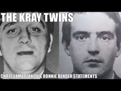 The Kray Twins - Chris Lambrianou & Ronnie Bender Statements - YouTube