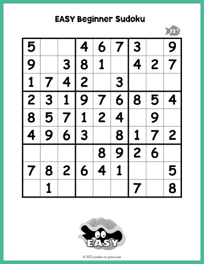 Easy Beginner Sudoku