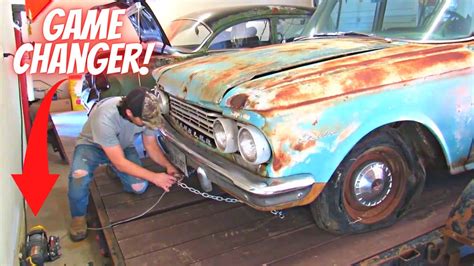 Garage Winch Install For Classic Car Restoration At Home - YouTube