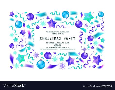 Christmas party or dinner invitation Royalty Free Vector