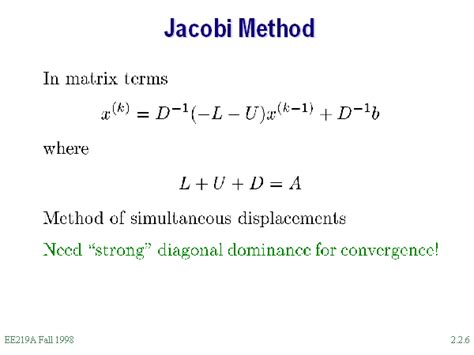 Jacobi Method