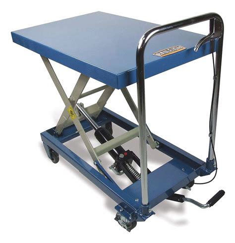 BAILEIGH INDUSTRIAL Manual Mobile Scissor-Lift Table: 660 Lb Load ...