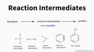 Reaction Intermediates, Example, and Types - Chemistry Notes