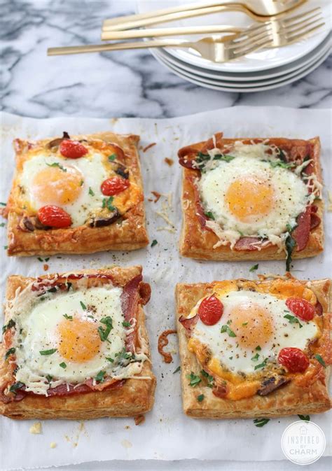 Breakfast Pies - so simple to make for a quick, but fancy breakfast. Vary the ingredients to ...