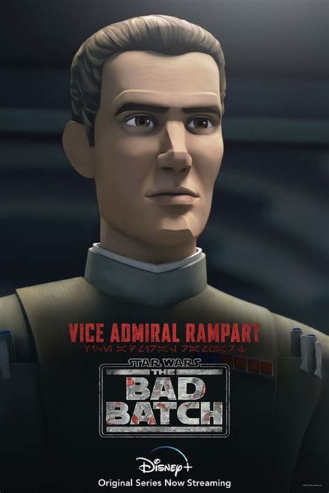 Disney+ Star Wars The Bad Batch Vice Admiral Rampart Character Poster