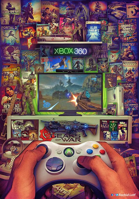 ArtStation - Xbox 360, Rachid Lotf | Retro games wallpaper, Game ...