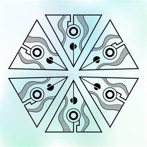 Abstract Geometric Symmetrical Shapes Color Pattern. Vector Background. Stock Vector ...