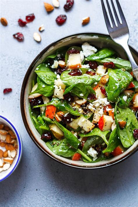 Apple Feta Spinach Salad Recipe — Eatwell101