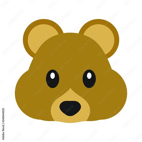 Bear emoji vector Stock Vector | Adobe Stock