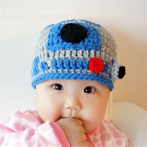 R2D2 hat Star Wars hat Crochet R2-D2 Hat Crochet Baby Hat