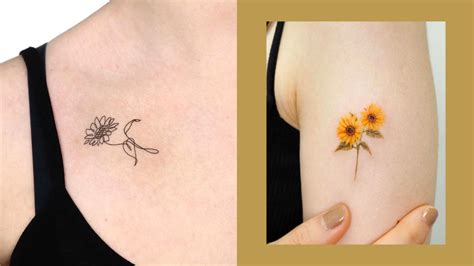 12 Elegant and Minimalist Sunflower Tattoo Ideas