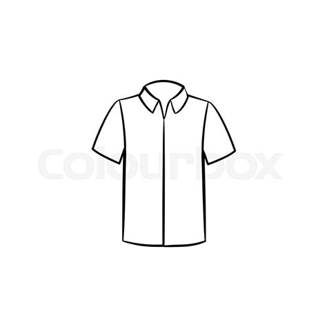 Polo shirt hand drawn sketch icon. | Stock vector | Colourbox