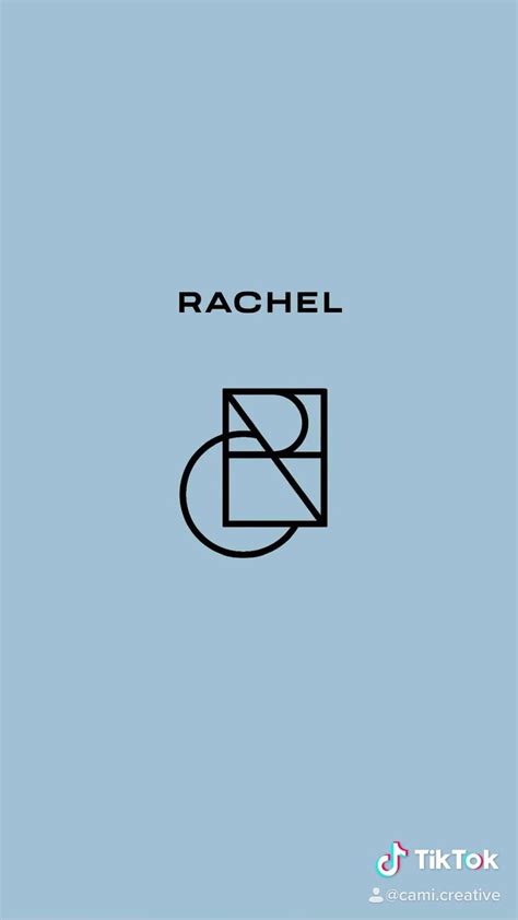 Name Logo Design (Rachel) [Video] | Logo design trends, Personal logo, Graphic design typography