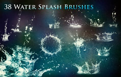 38 Water Splash Brushes - Design Cuts