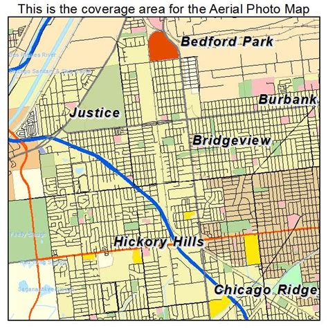 Aerial Photography Map of Bridgeview, IL Illinois