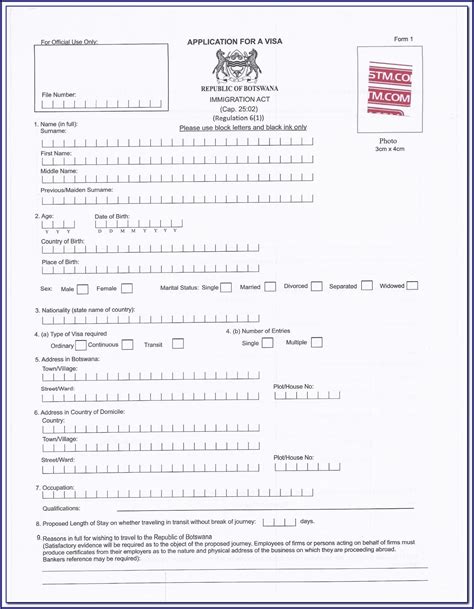 Myanmar Embassy Bangkok Visa Application Form - Form : Resume Examples ...