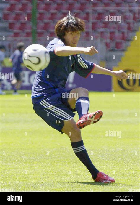 KAISERSLAUTERN, Germany - Japan playmaker Shunsuke Nakamura kicks the ball as his team begins ...