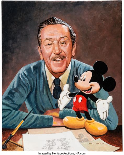 Walt Disney and Mickey Mouse Painting by Paul Wenzel (Walt Disney ...