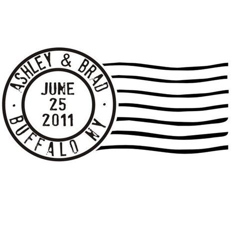 Cancelled Postage Stamp Custom Rubber Stamp for Save the Dates - Etsy