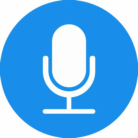 Blue, circle, mic, microphone, recording, speaker icon - Download on Iconfinder