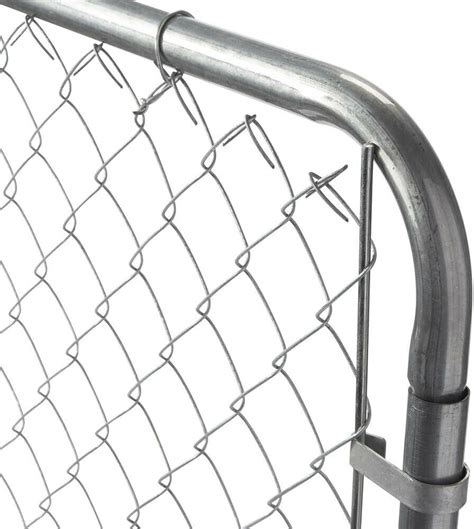 YARDGARD Chain Link Fence Gate 6 ft. W x 6 ft. H Adjustable Galvanized Metal - Garden Gates