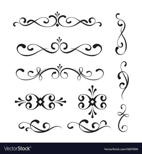 Decorative elements and ornaments Royalty Free Vector Image