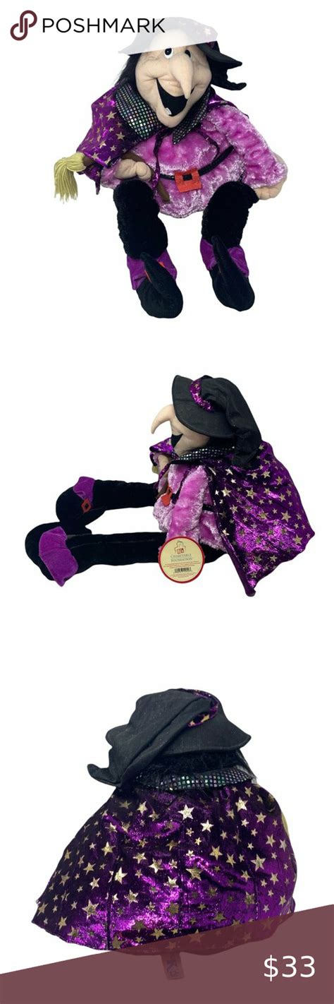 Halloween Decor Large Soft Witch Plush w/ Hanging Legs 2004 Kids Of ...