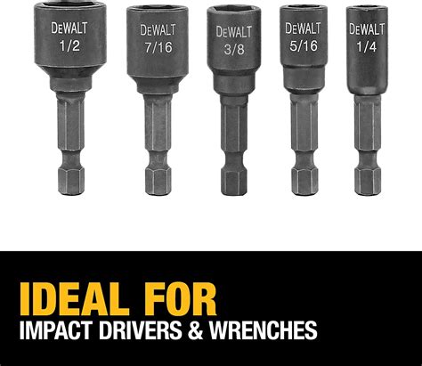 DEWALT Nut Driver Set, Impact Ready, Magnetic, 5-Piece (DW2235IR ...