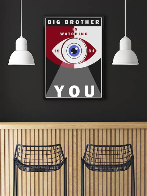 1984 Big Brother Poster Literary Art Print George Orwell