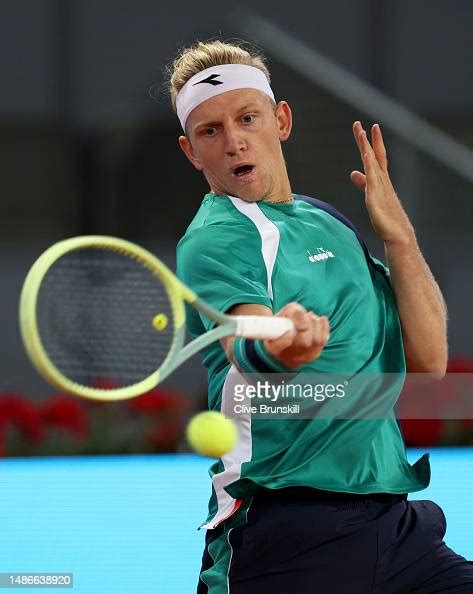 Alejandro Davidovich Fokina of Spain plays a forehand against Holger... News Photo - Getty Images