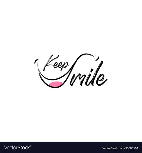 Keep smile logo design template Royalty Free Vector Image