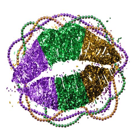 Mardi Gras Kiss Lips Mardi Gras Clipart Mardi Gras Glitter - Etsy