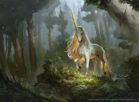 Prized Unicorn MtG Art from Core Set 2020 Set by Rudy Siswanto - Art of Magic: the Gathering