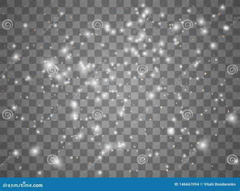 White Sparks Glitter Special Light Effect. Vector Sparkles on Transparent Background. Sparkling ...