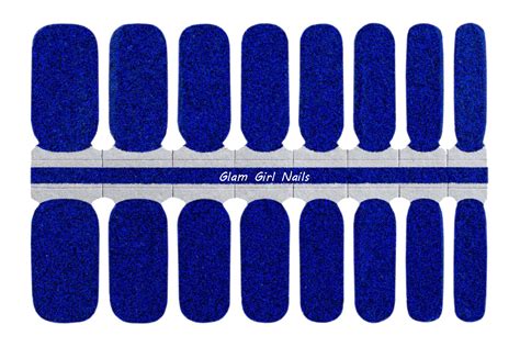 Royal Blue Sparkle Nail Polish Strips - Glam Girl Nails